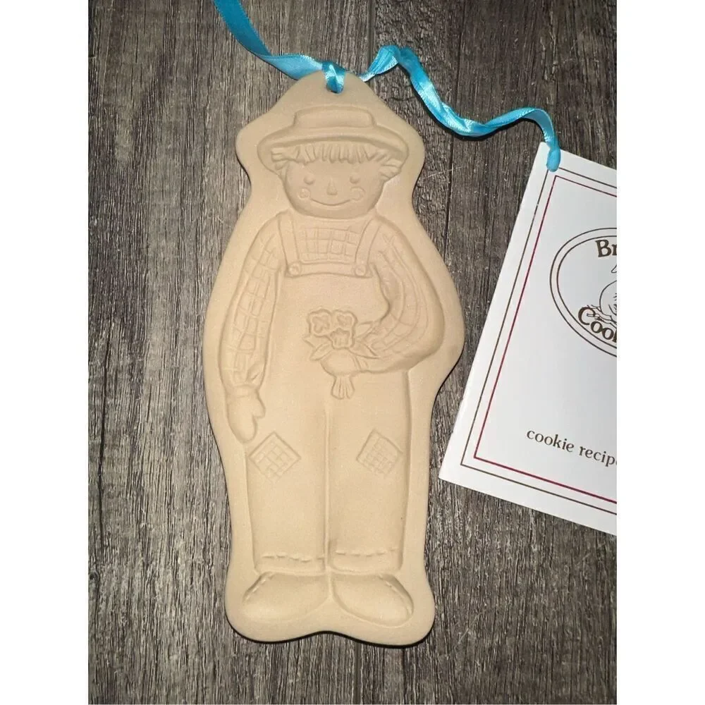 Brown Bag Cookie Art Cookie Press Mold Scarecrow 1988 Hill Design